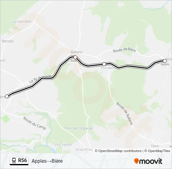 R56 Train Line Map