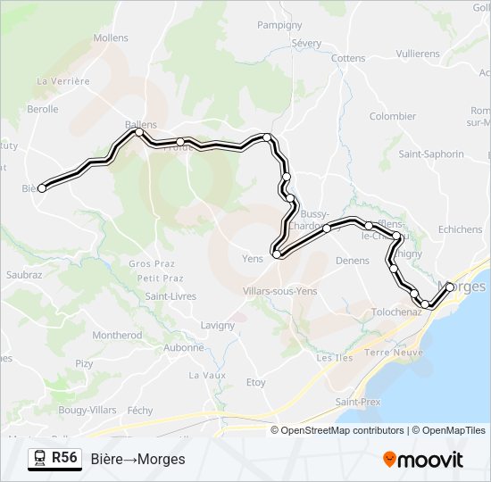 R56 Train Line Map