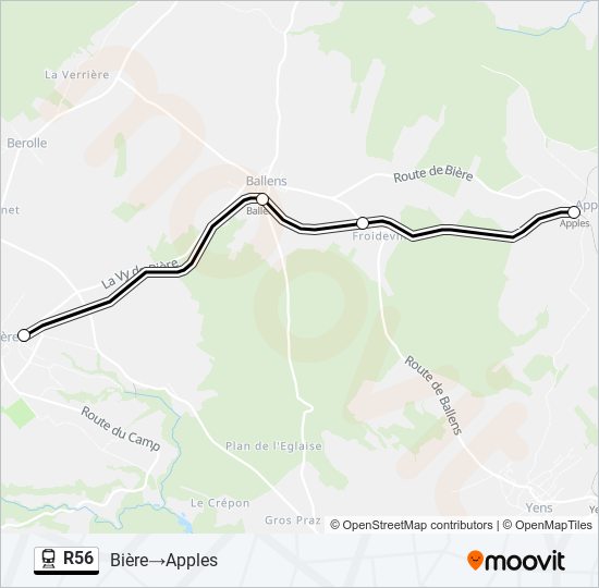 R56 Train Line Map