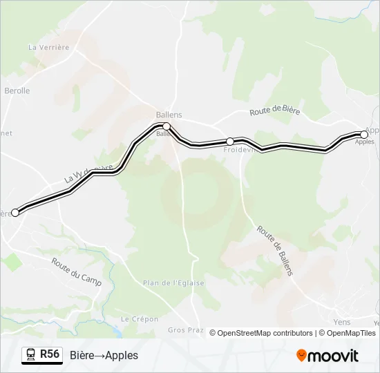 R56 Train Line Map
