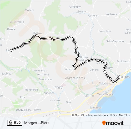 R56 Train Line Map