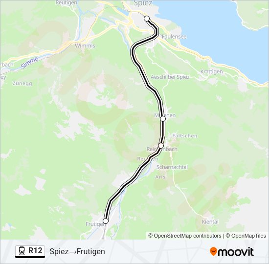 R12 Train Line Map