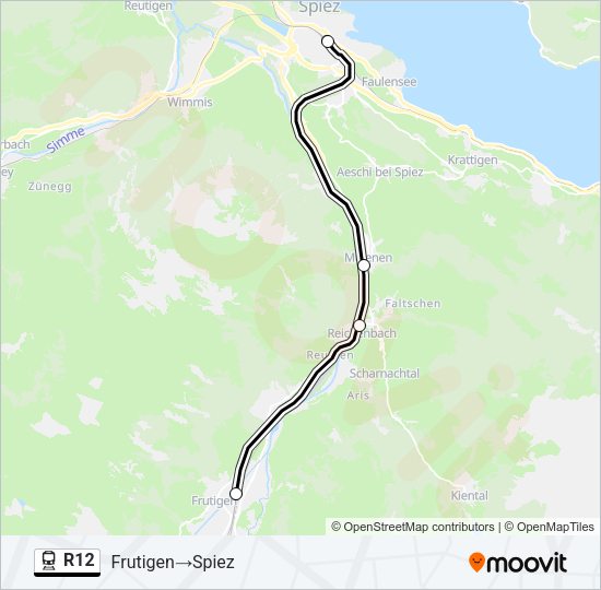 R12 Train Line Map