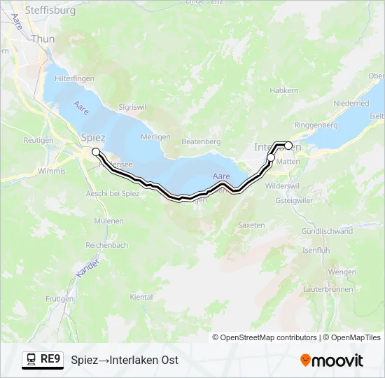 RE9 Train Line Map