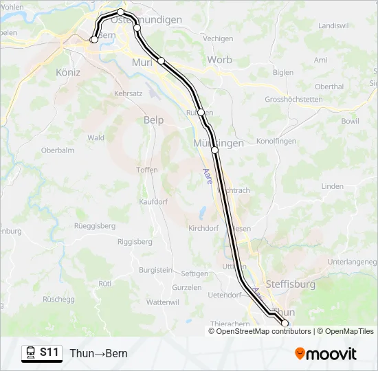 S11 Train Line Map