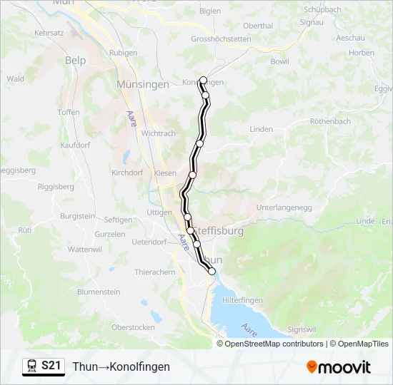 S21 Train Line Map