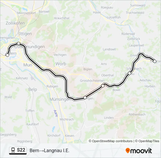 S22 Train Line Map