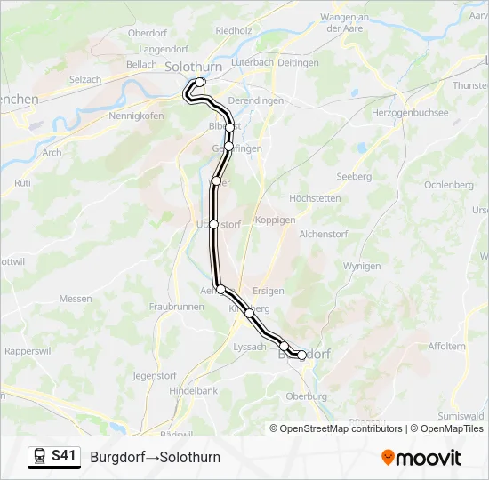 S41 Train Line Map