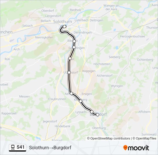 S41 Train Line Map