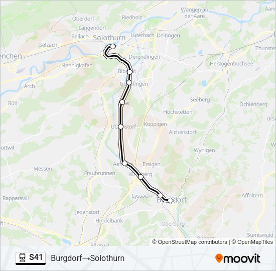 S41 Train Line Map