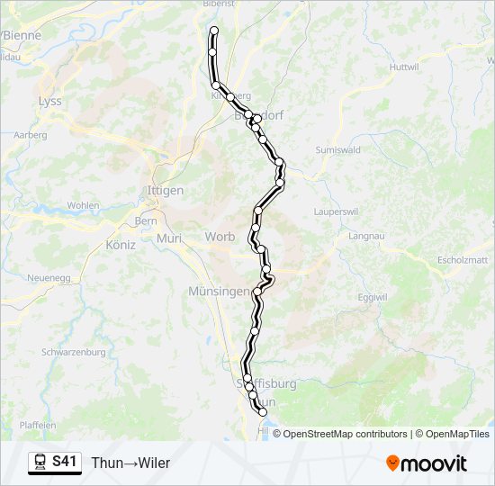 S41 Train Line Map