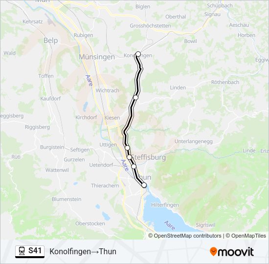 S41 Train Line Map