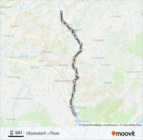 S41 Train Line Map