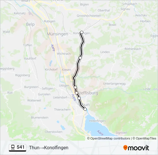Bahnlinie S41 Karte