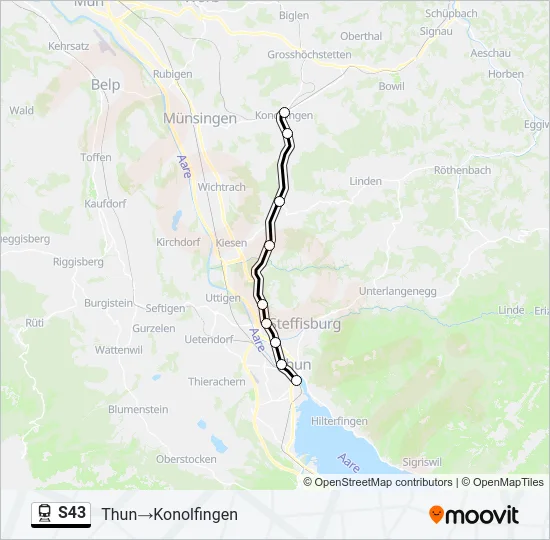 S43 Train Line Map