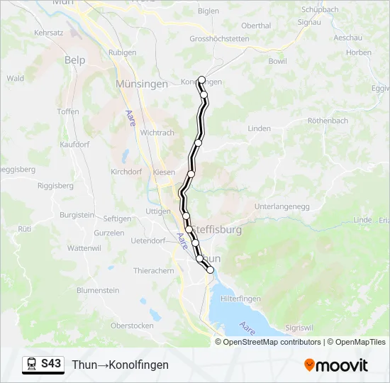 S43 Train Line Map