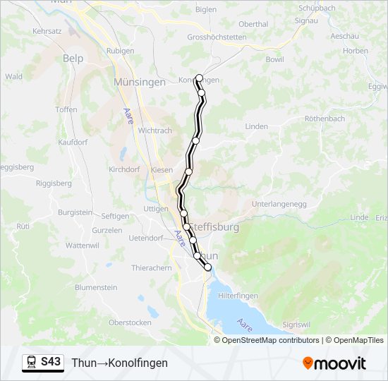 S43 Train Line Map