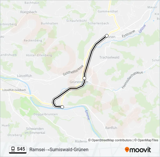 S45 Train Line Map