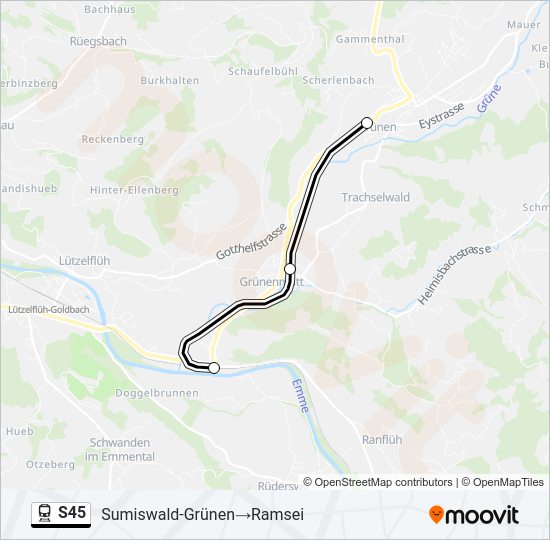 S45 Train Line Map