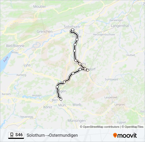 S46 Train Line Map