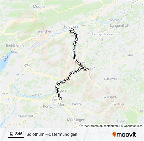 S46 Train Line Map