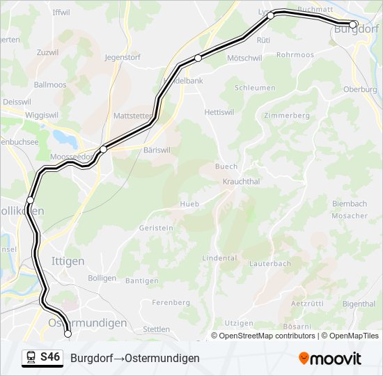 S46 Train Line Map