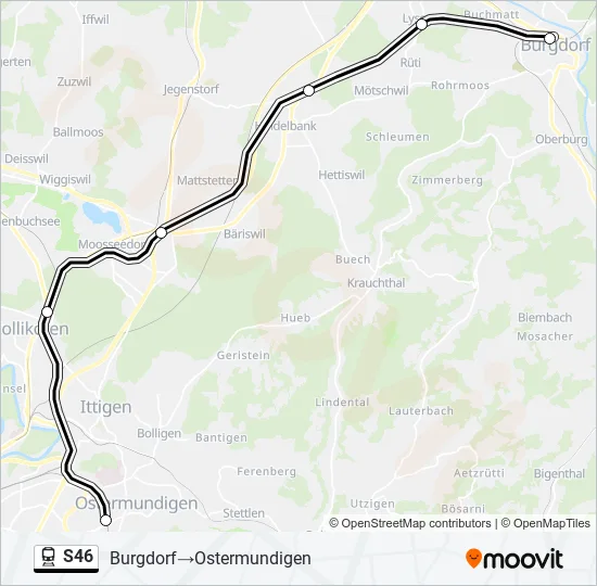 S46 Train Line Map
