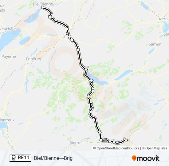 RE11 Train Line Map