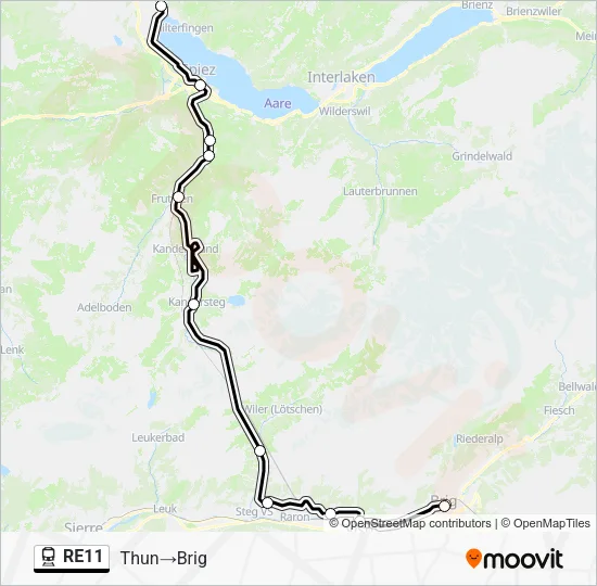 RE11 Train Line Map