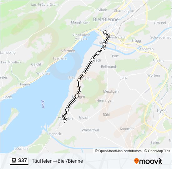 S37 Train Line Map