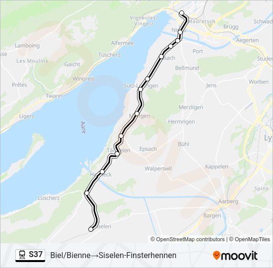 S37 Train Line Map