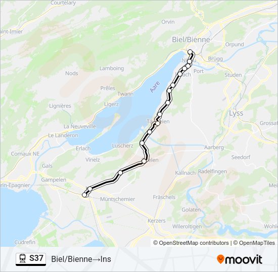 S37 Train Line Map