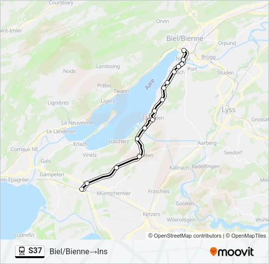 S37 Train Line Map