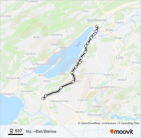 S37 Train Line Map