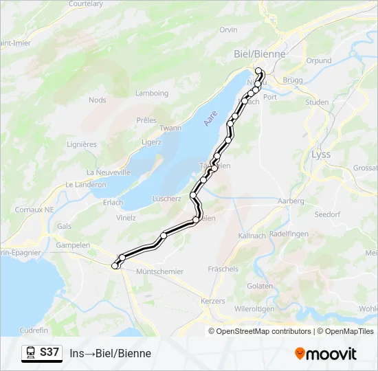 S37 Train Line Map