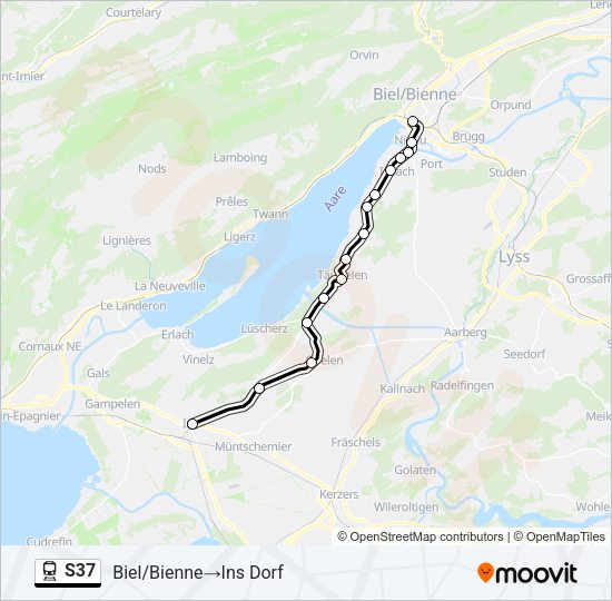 S37 Train Line Map