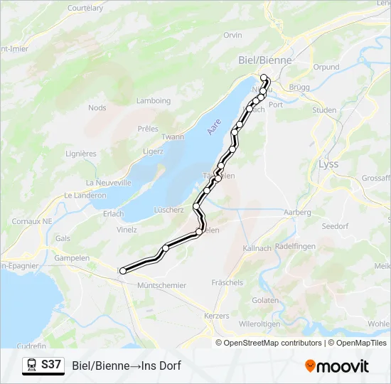 S37 Train Line Map