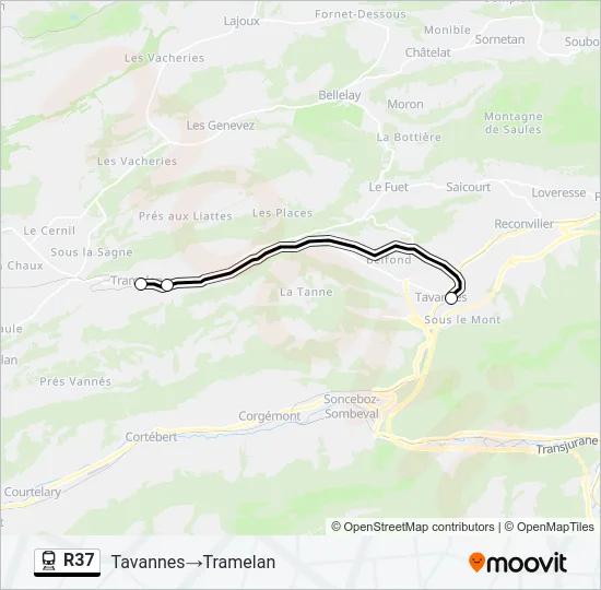 R37 Train Line Map