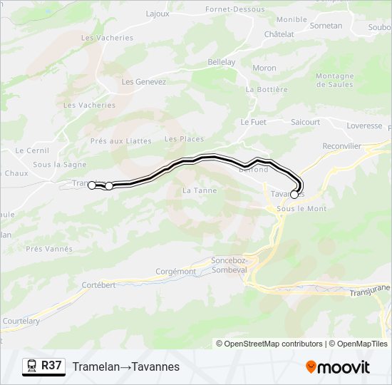 R37 Train Line Map