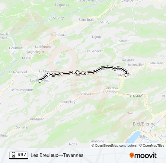 R37 Train Line Map