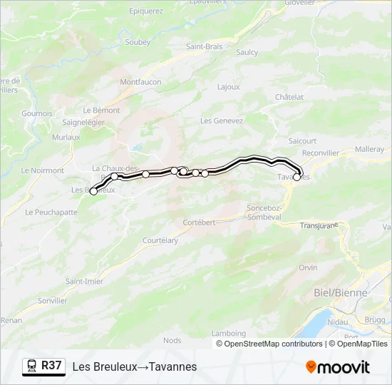 R37 Train Line Map