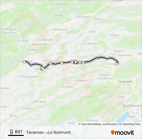 R37 Train Line Map