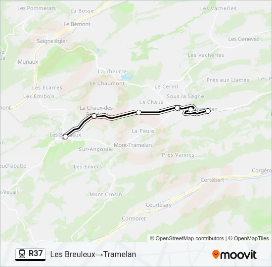 R37 Train Line Map