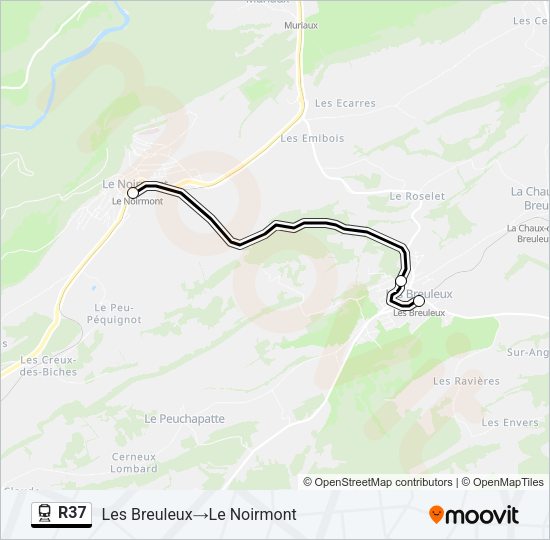 R37 Train Line Map