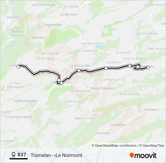 R37 Train Line Map