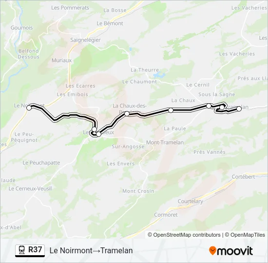 R37 Train Line Map