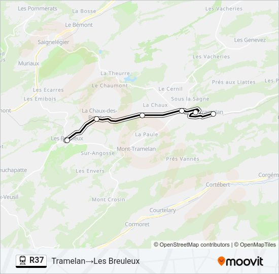 R37 Train Line Map