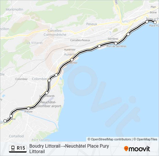 R15 Train Line Map