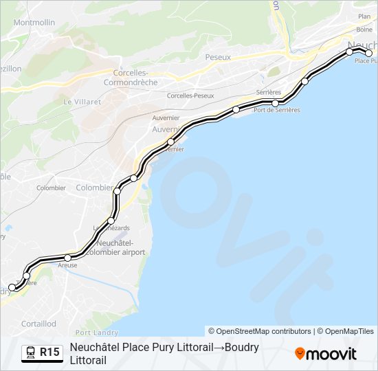 R15 Train Line Map