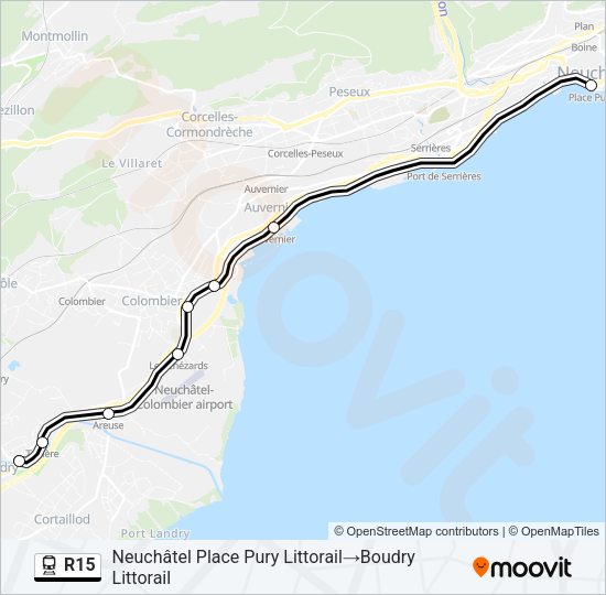 R15 Train Line Map